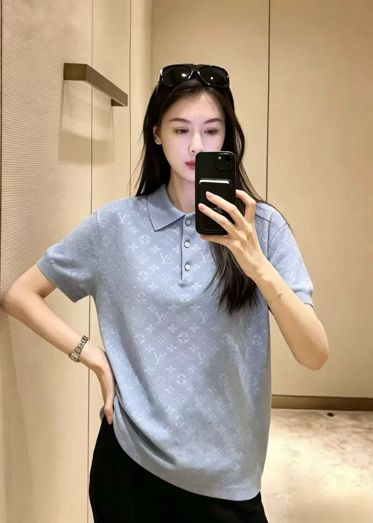 Louis Vuitton/ Light Blue Polo
